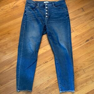 LOFT Dark Blue Ankle Jeans